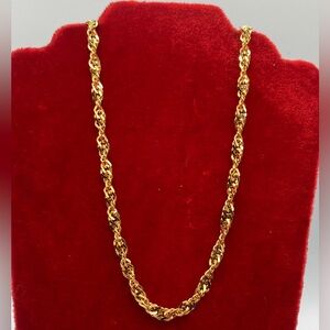 Sterling Silver Vermeil Twisted Chain